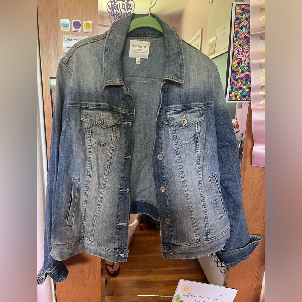 Light wash denim jacket